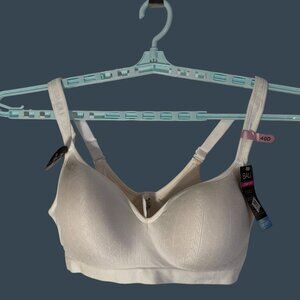 Bali Cool Comfort Fabric Wireless Bra 40D Women's Soft White Nylon Spandex